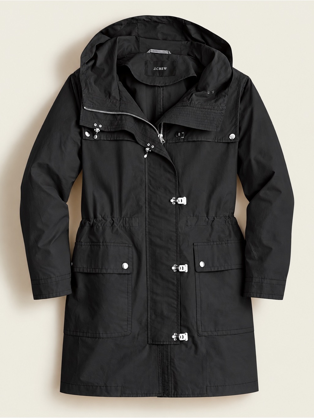 J. Crew Black Lightweight Utility Jacket Womens Medium
